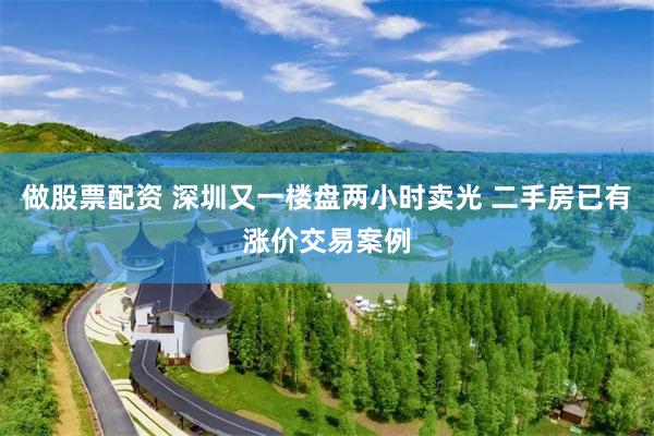 做股票配资 深圳又一楼盘两小时卖光 二手房已有涨价交易案例