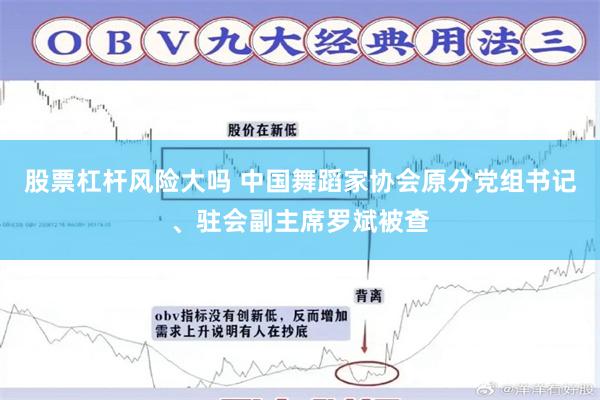 股票杠杆风险大吗 中国舞蹈家协会原分党组书记、驻会副主席罗斌被查