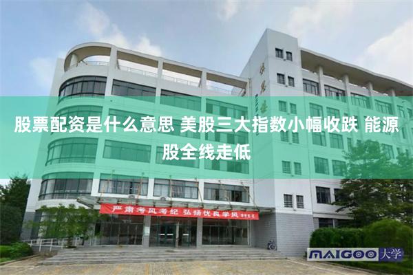 股票配资是什么意思 美股三大指数小幅收跌 能源股全线走低