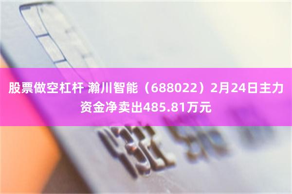 股票做空杠杆 瀚川智能（688022）2月24日主力资金净卖出485.81万元