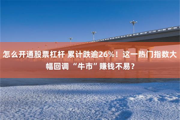 怎么开通股票杠杆 累计跌逾26%！这一热门指数大幅回调 “牛市”赚钱不易？