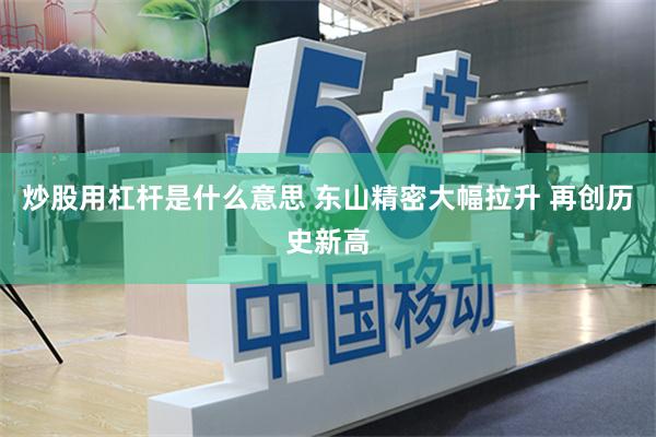 炒股用杠杆是什么意思 东山精密大幅拉升 再创历史新高